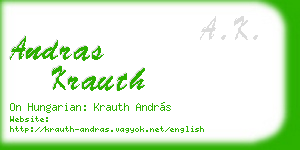 andras krauth business card